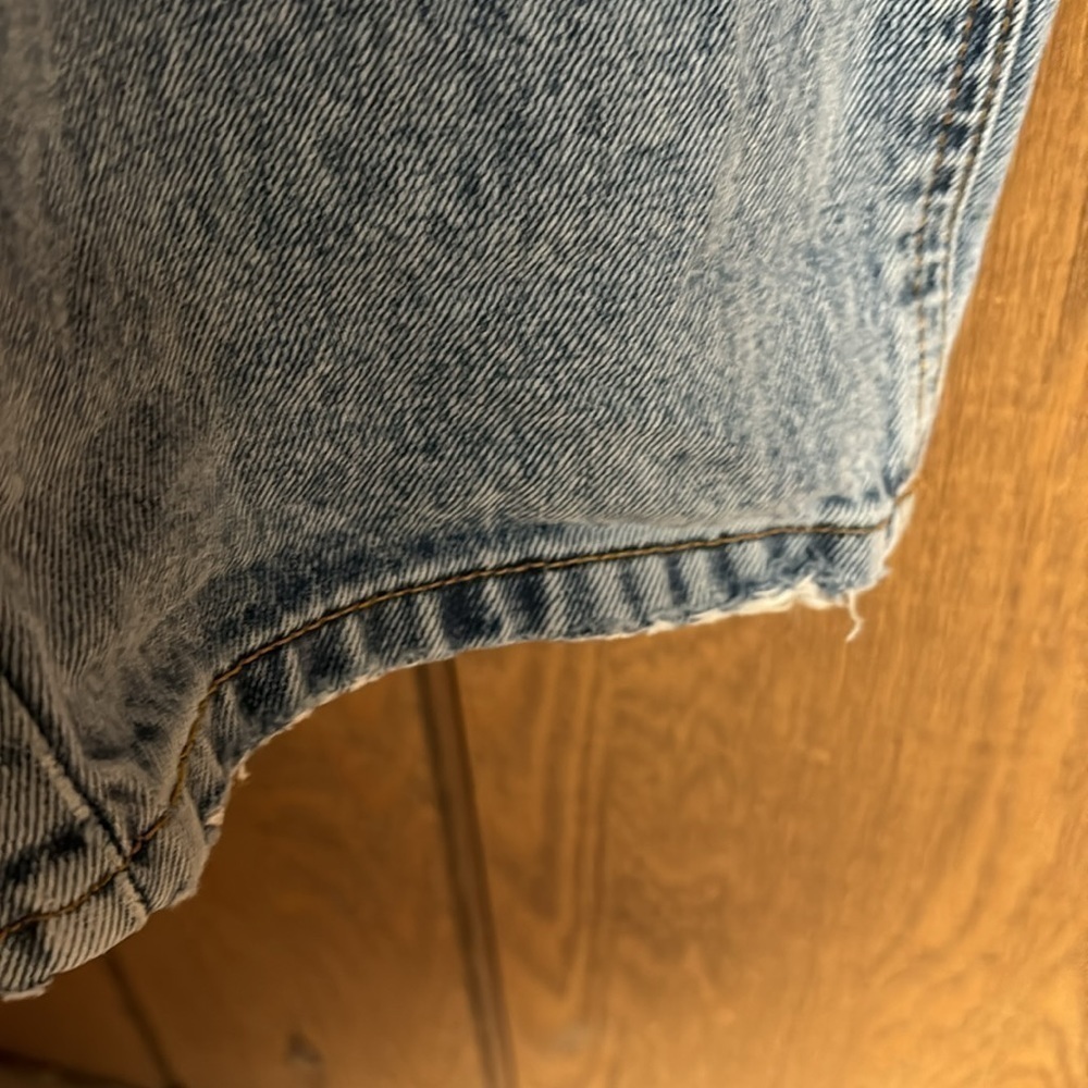 Princess Polly light wash straight leg cross button fly jeans US Women’s size 4 - Picture 7 of 14